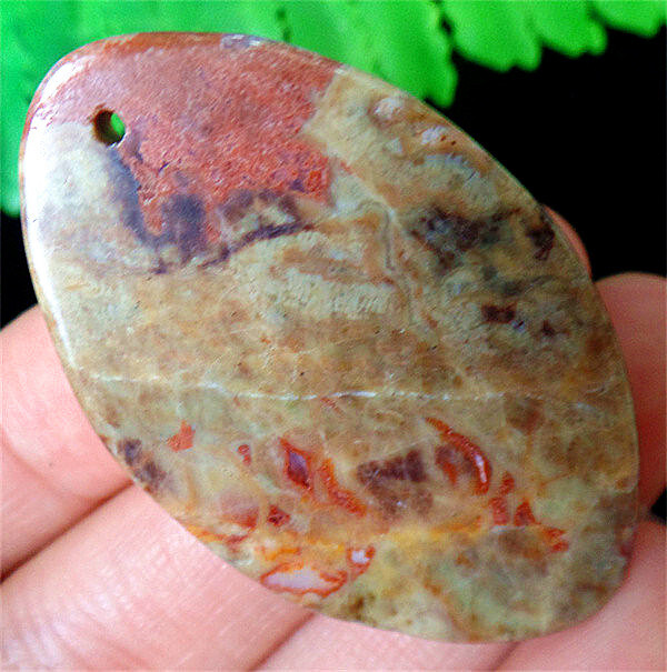 47x30x7mm Natural Brown Ayaka Agate Marquise Pendant Bead EA88495
