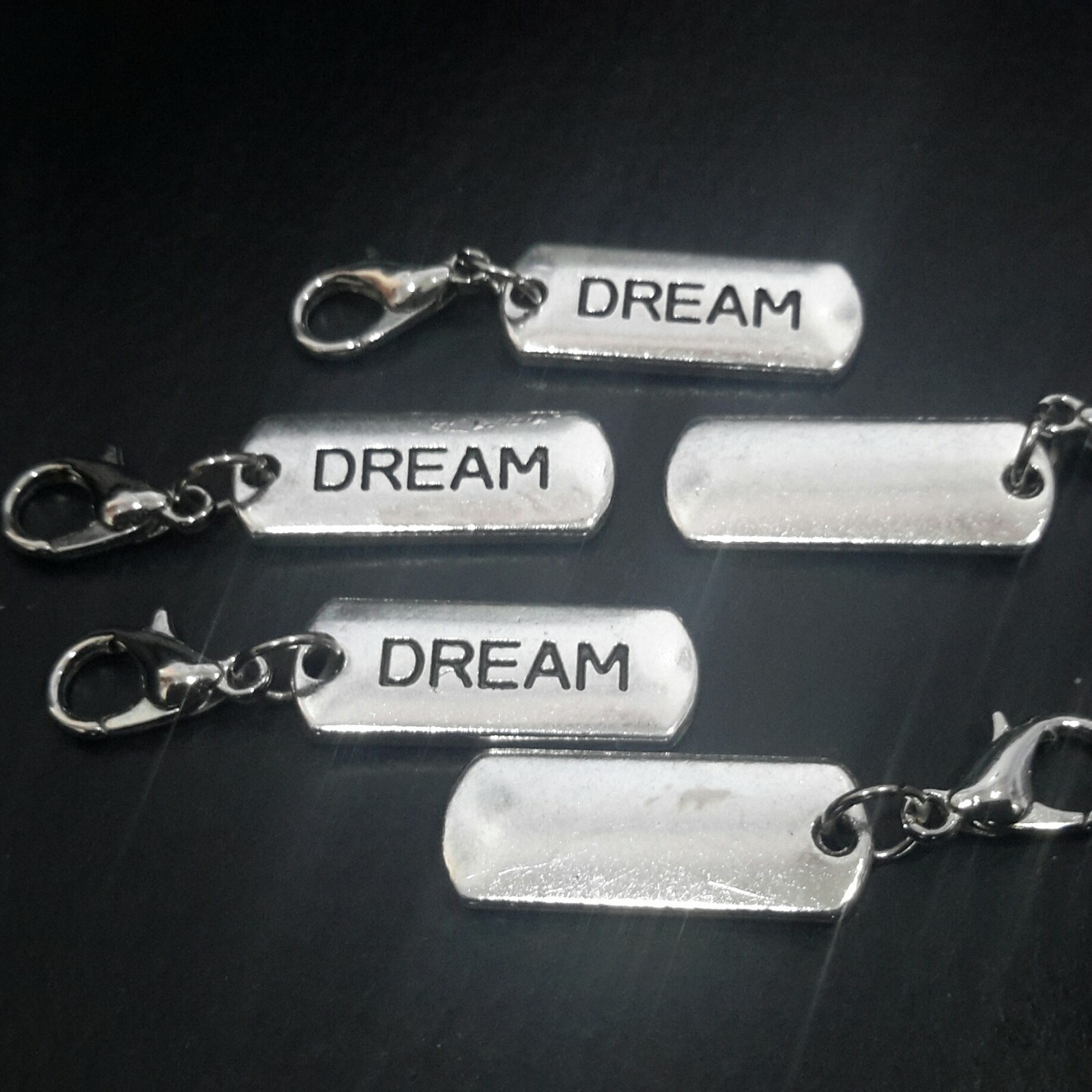 Tibetan Style Pendant , Dream, 8x21x2mm, 5 pce,Antique Silver, Free Post