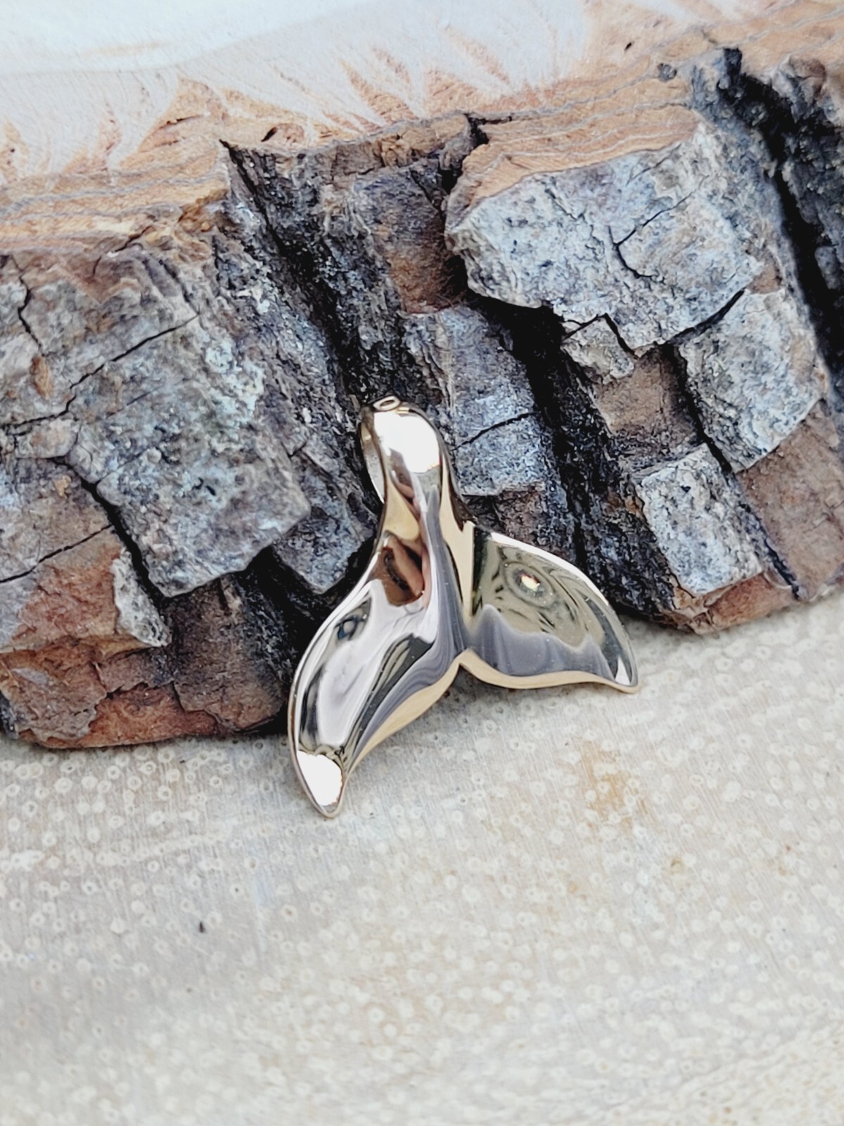 Bronze Whale Tail Pendant 15mm X 15mm Whale Tail Charm