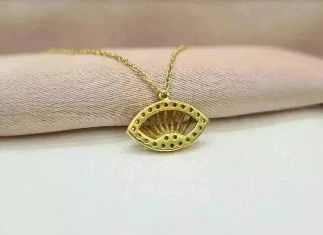 2Ct Round Cut Simulated Diamond Women’s Stunning Pendant 14k Yellow Gold Plated