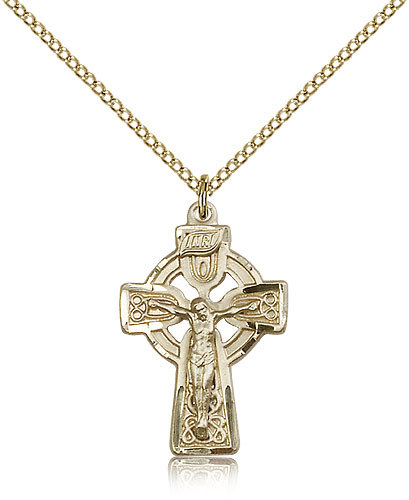 Gold Filled Crucifix Pendant For Women On 18 Chain – 30 Day Money Back Guara…