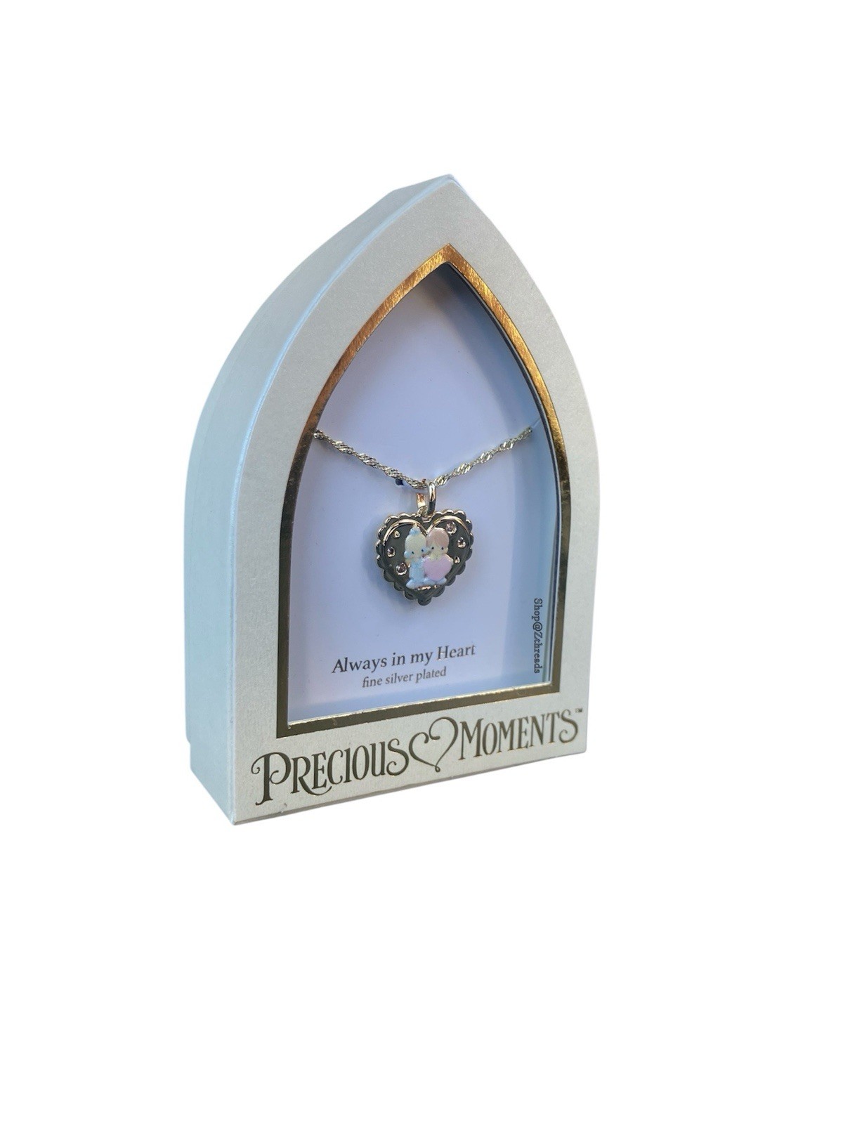 Precious Moments “Always in My Heart” fine silver-plated necklace New