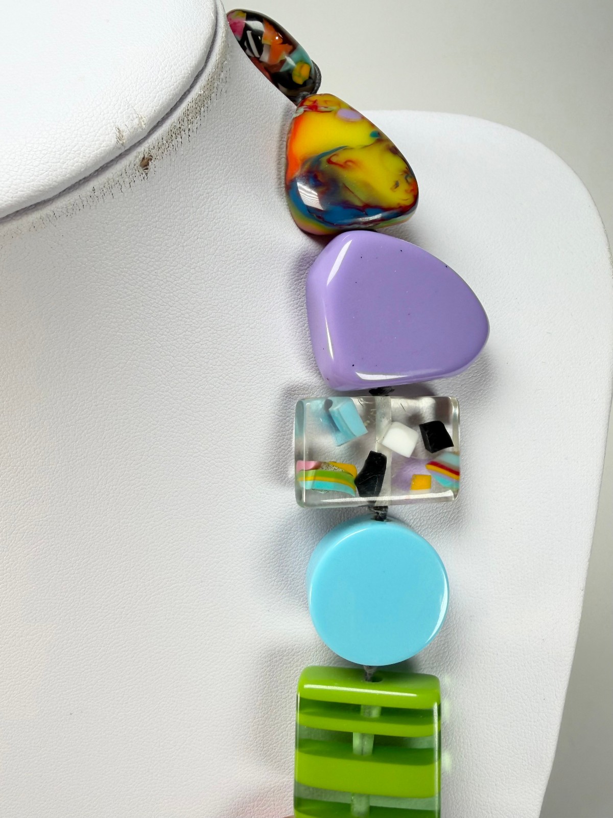 Jackie Brazil “Indiana” Transparent Summer Mix Multi-Bead Resin 70cm Necklace