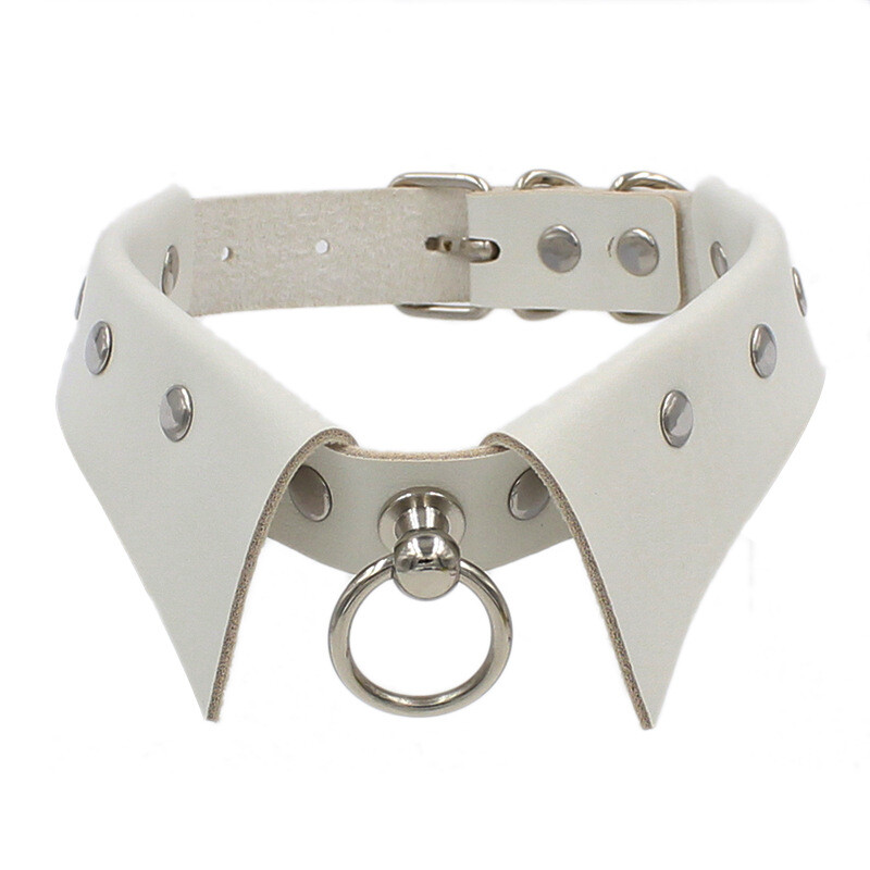 Gothic Punk Faux Leather Business Collar Choker Chick Necklace Band
