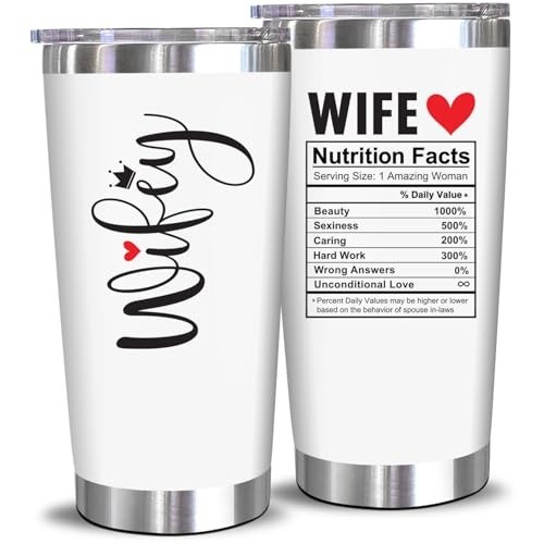Romantic 20 Oz Stainless Steel Tumbler – Perfect Gift for Celebrating Wifey