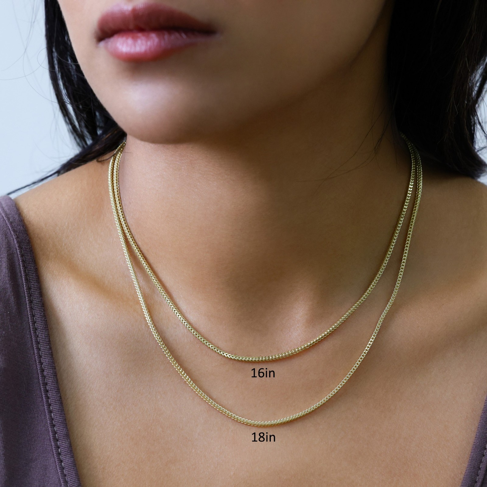 14K Yellow Gold 2mm Franco Box Wheat Foxtail Chain Necklace Mens Womens 16″- 24″