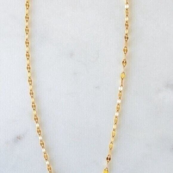 Minimalist Gold Sparkle Chain WATERPROOF Gold Chain Necklace Layering Necklace