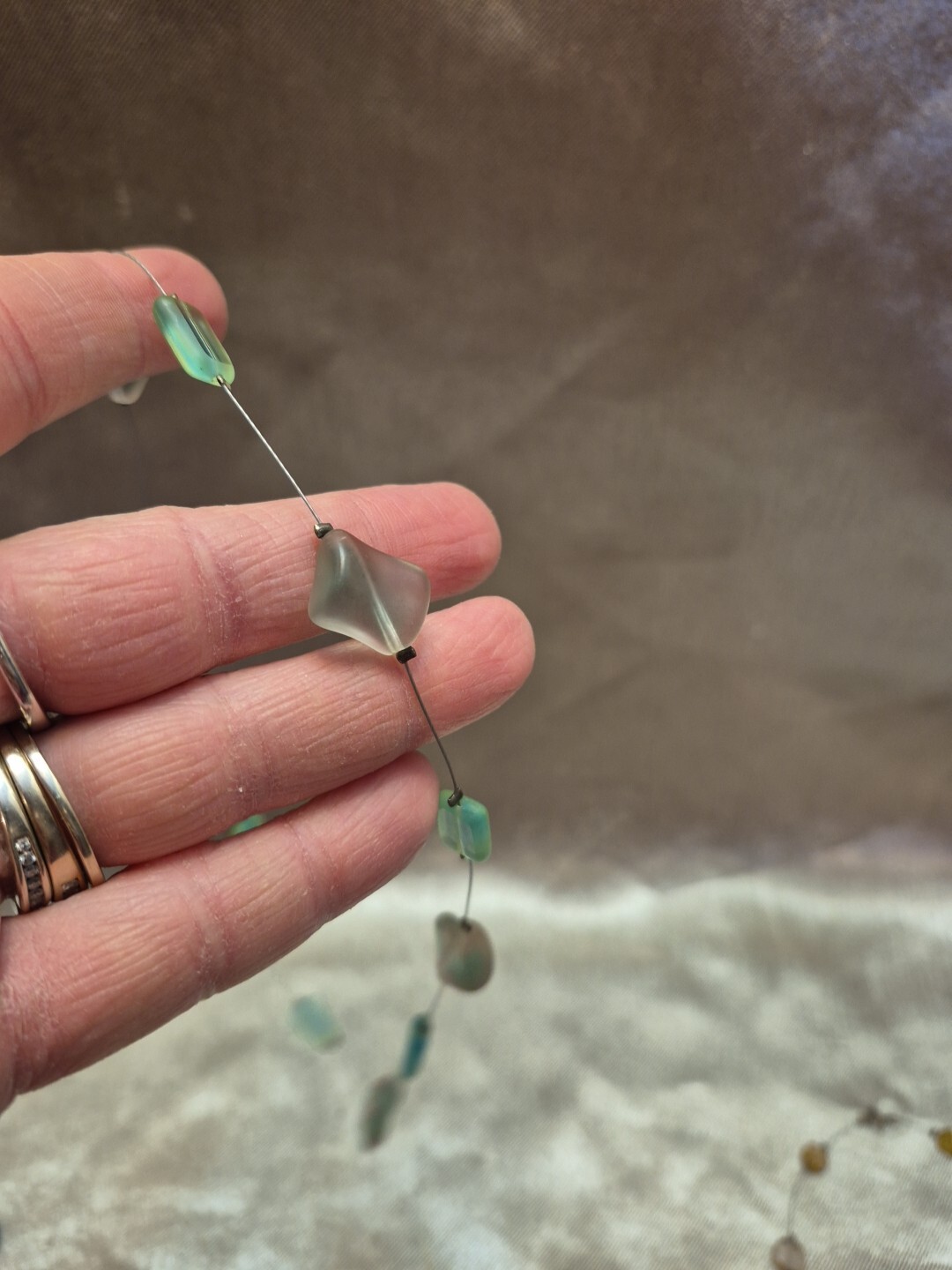 Glass Bead Necklaces Lot Of 4 17″-18″