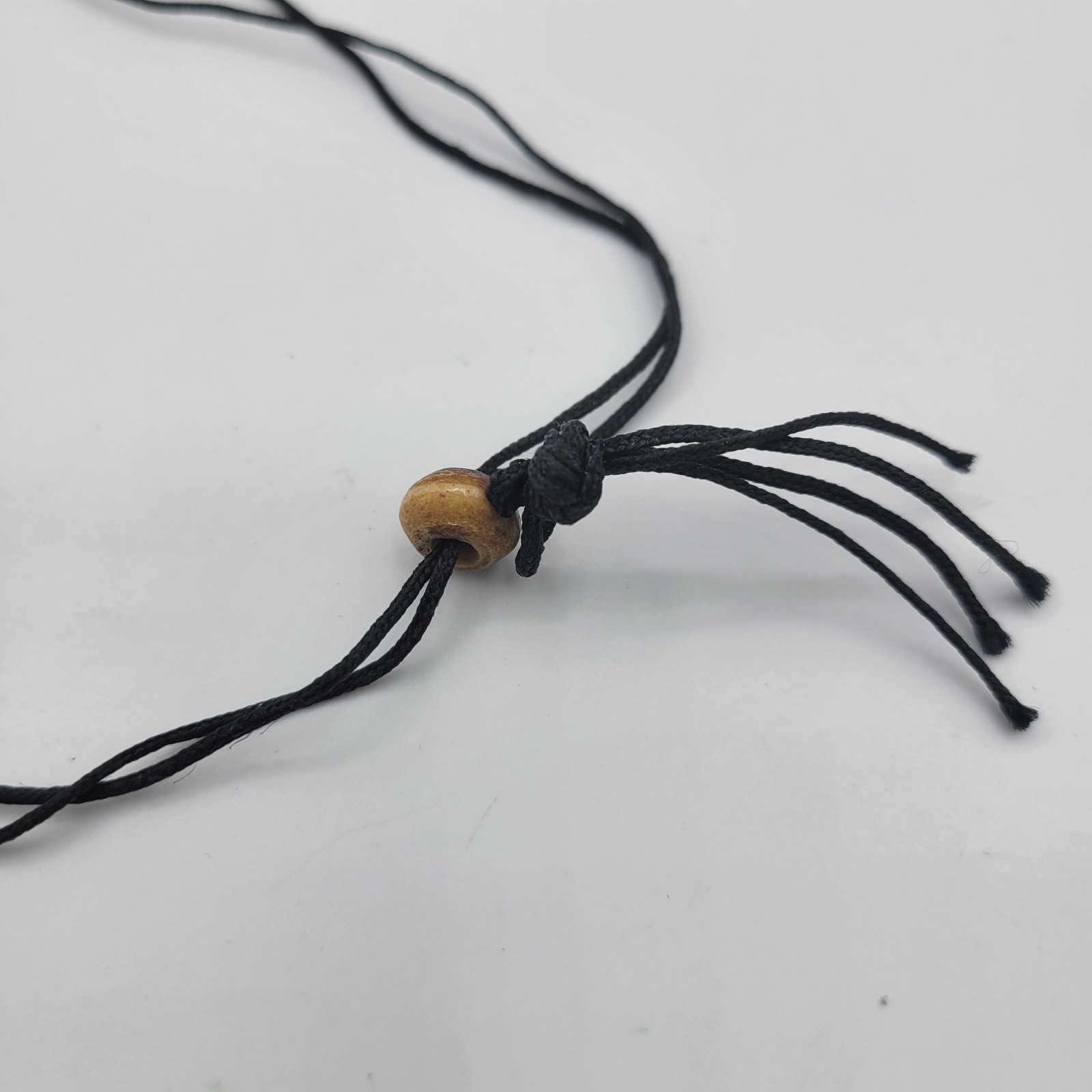 Nepal 8 Auspicious Symbols Hand Carved Necklace Yak Bone 16 in