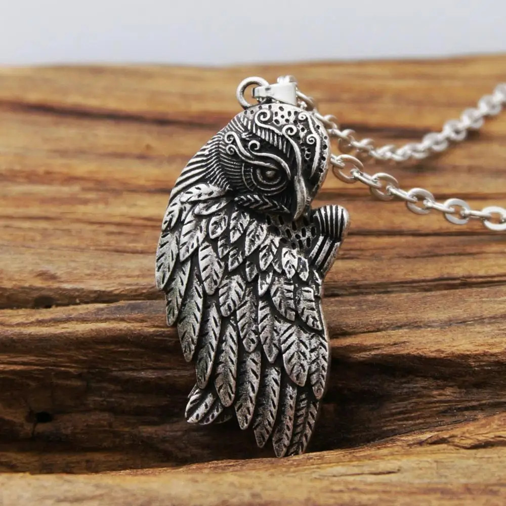 1PCS/lots Owl Pendant Charm Wisdom Greek Mythology Owl Necklace