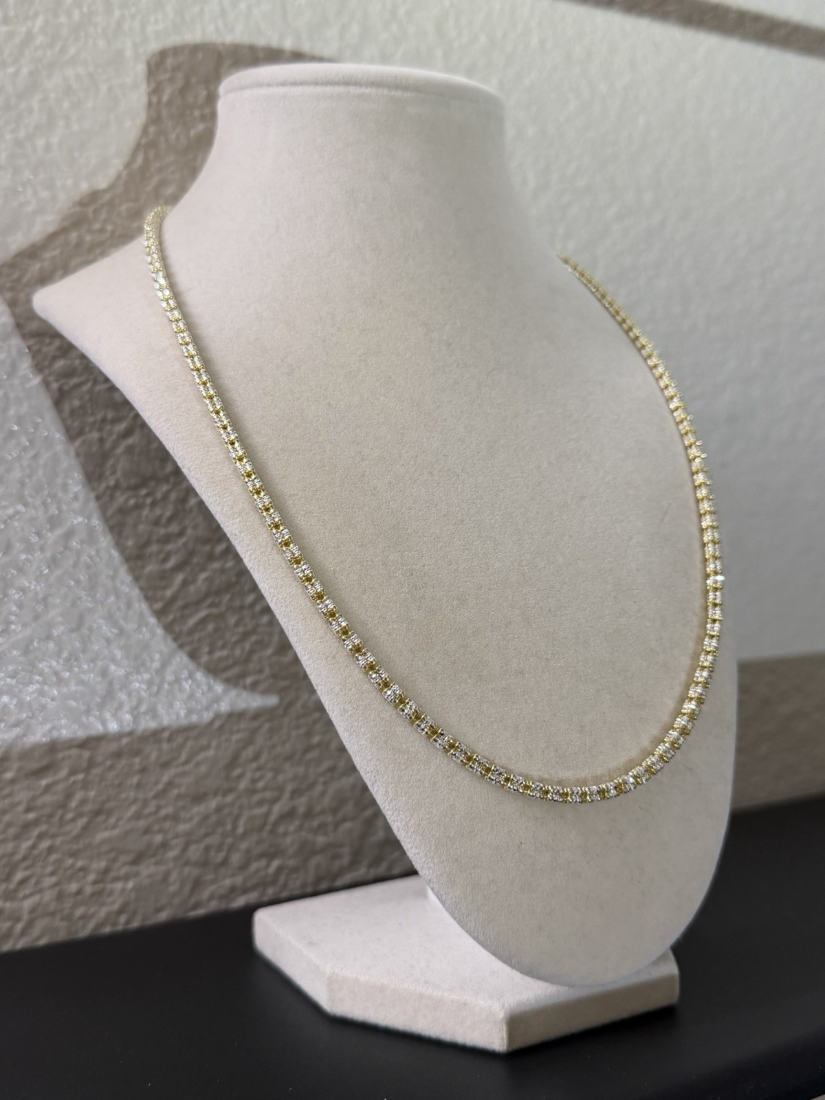 22 inch 3.2mm – Gold Over Over 925 Sterling Silver Ice Barrel Chain