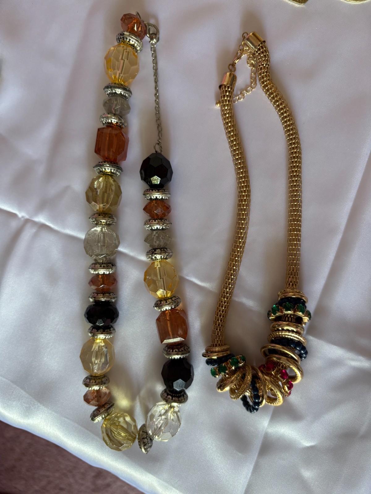 Collection of 23 Vintage Necklaces Costume Jewellery Various Colours Styles