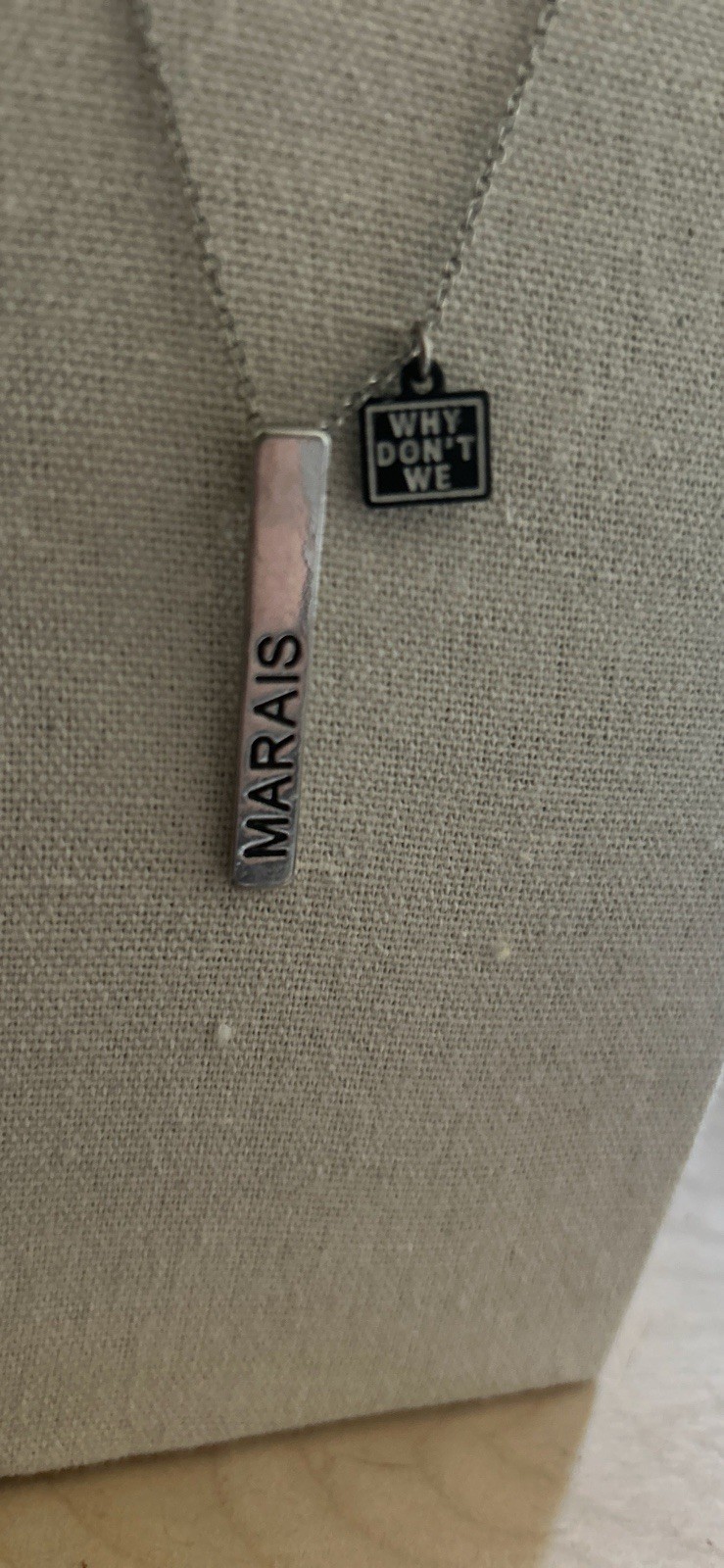 Why Don’t We Band Silver Necklace Jonah Marais Adjustable Chain