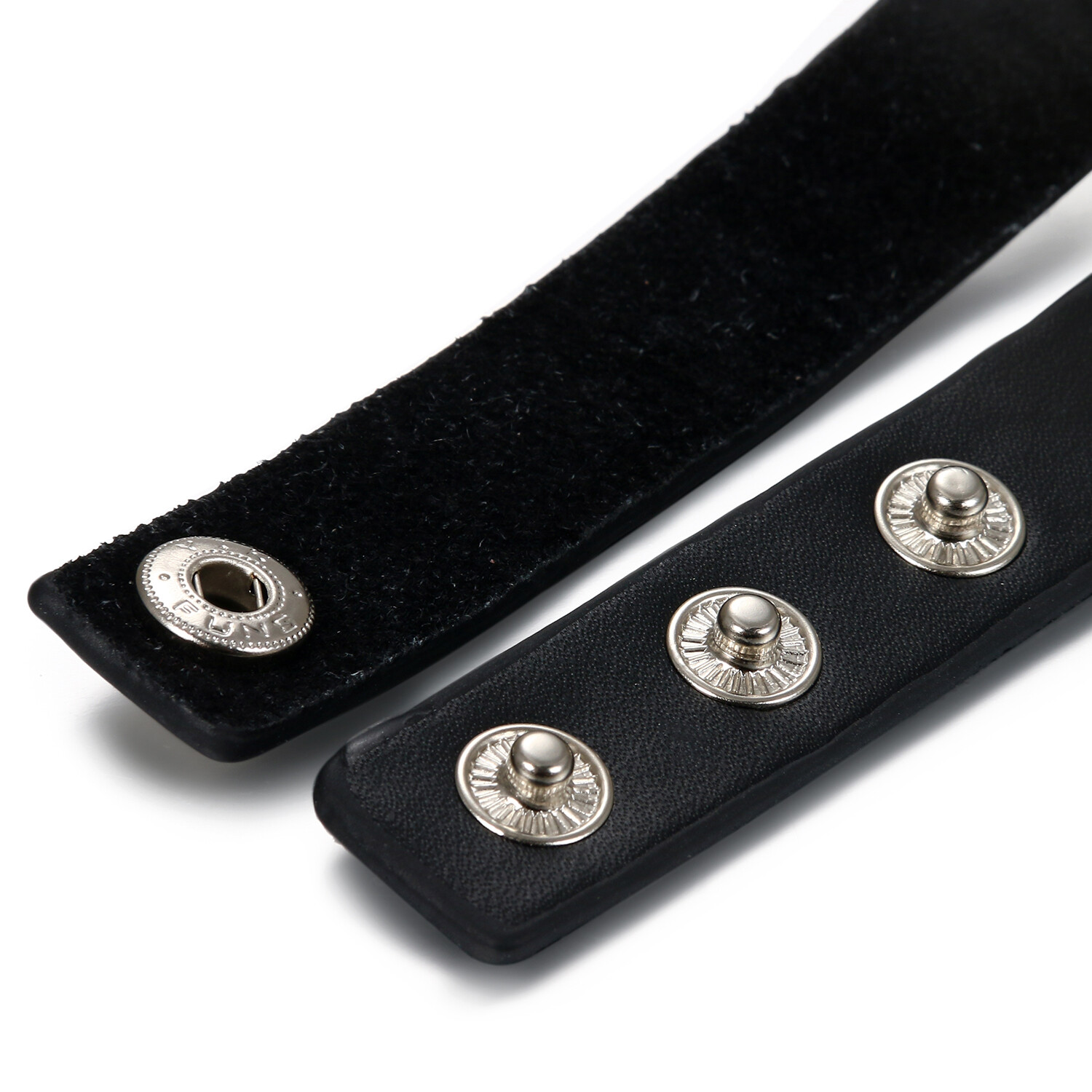 Punk Gothic Long Spike Stud Belt Black Faux Leather Snap Choker Collar Necklace
