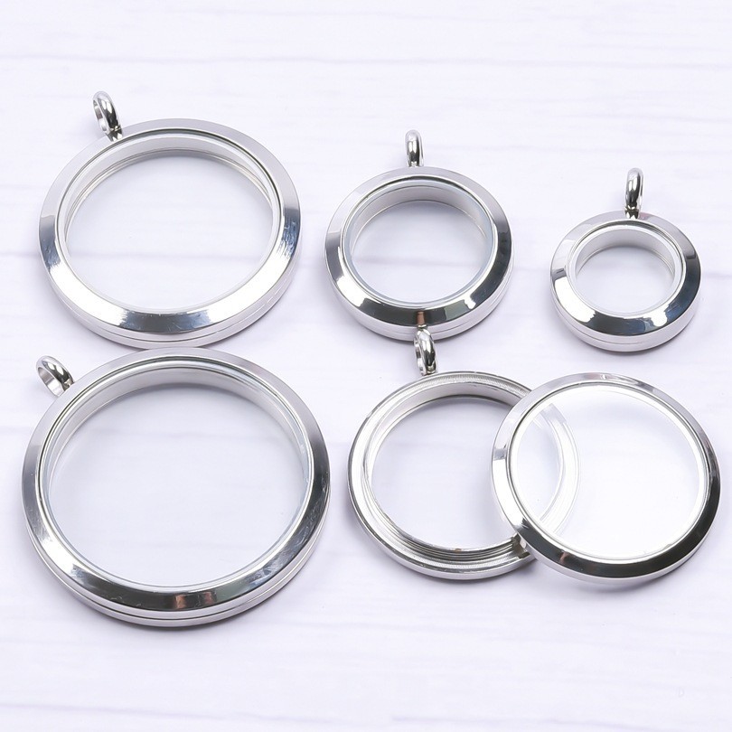 NEW FLOATING CHARMS LOCKET LIVING MEMORY PENDANT S.STEEL PERSONALISED