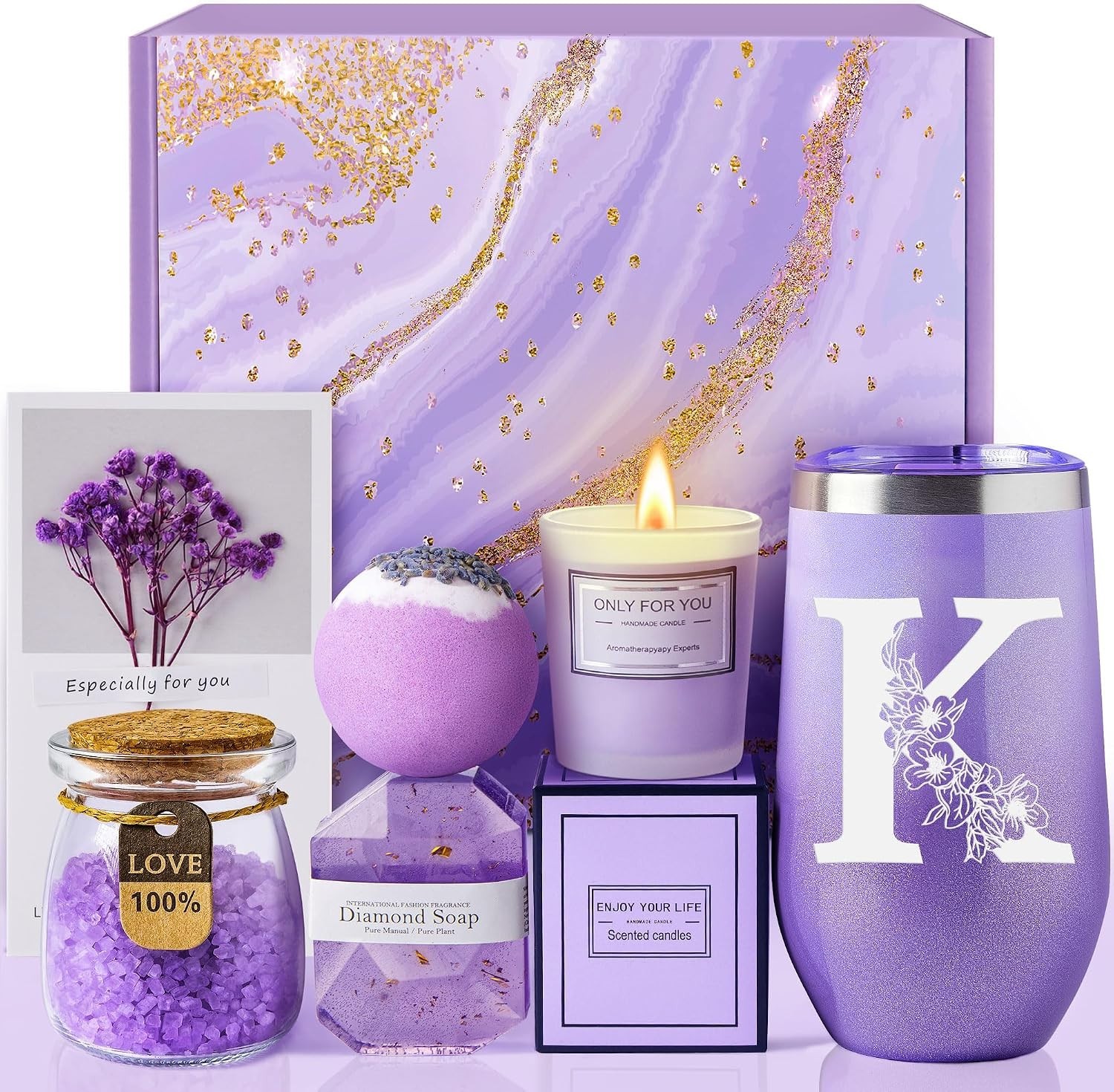 6-Piece Lavender Spa Set – Customized Gift for Women, Moms, and Friends