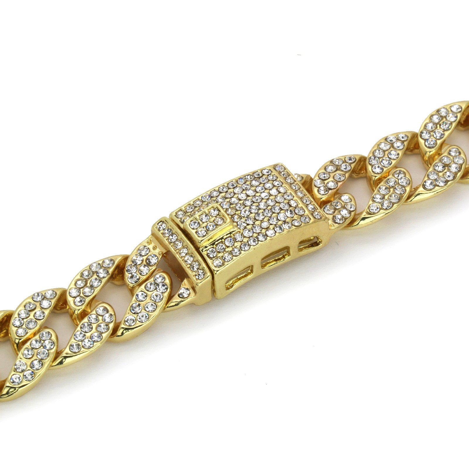 Mens 14k Gold Plated 16″-30″ Miami Cuban Cubic-Zirconia Link Choker Chain