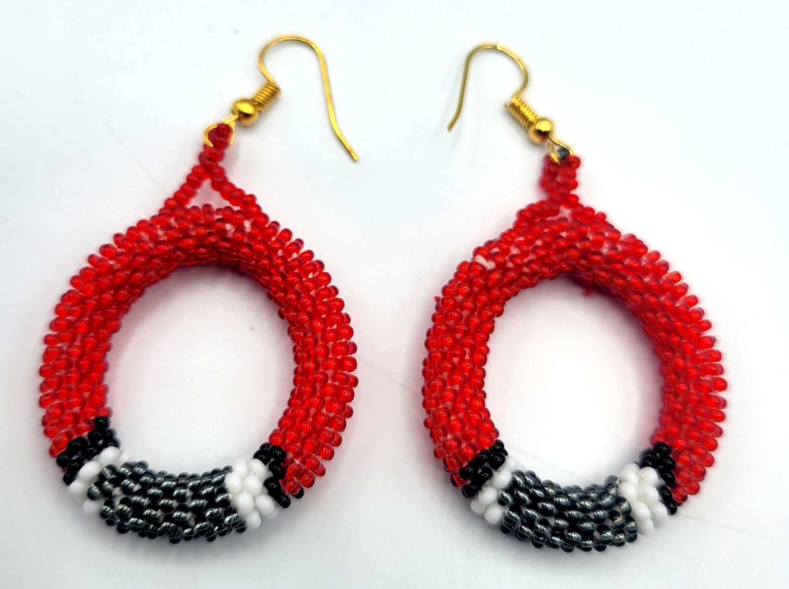Glass Beaded Necklace and earring set Bohemian Hippie Beaded Jewellery Set