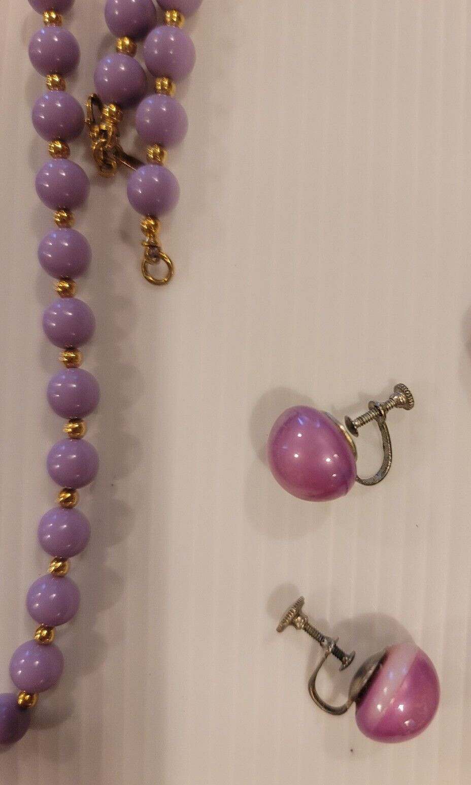 Women’s lot of necklaces and earrings. Purple, black col Fashion Costume Jewelry