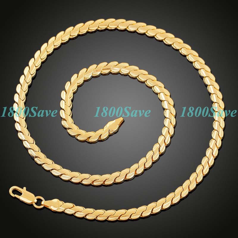 Unisex 18K Gold Filled 20″/24″ Thick Diamond-Cut Miami Cuban Chain Necklace Y801