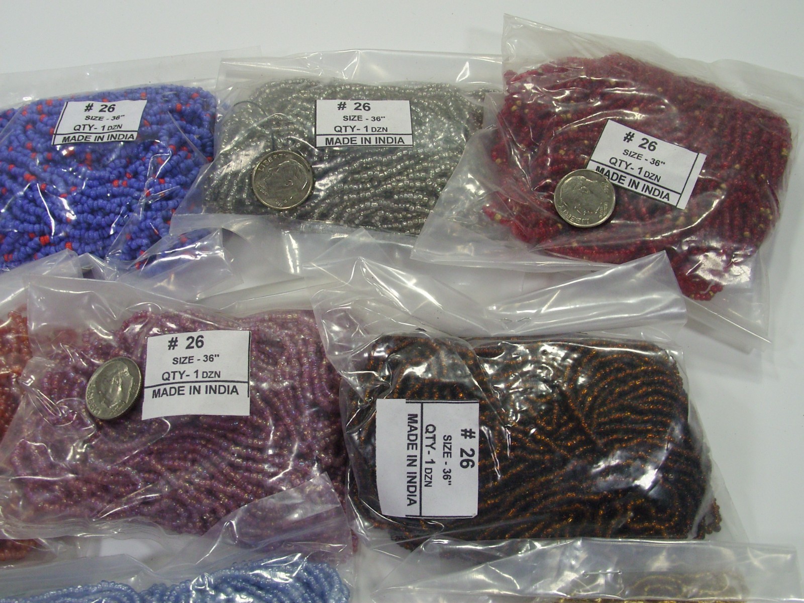 100 Strands 36″ Glass Seed Bead Necklaces Wholesale Bulk Lot Clearance (NP-43E)