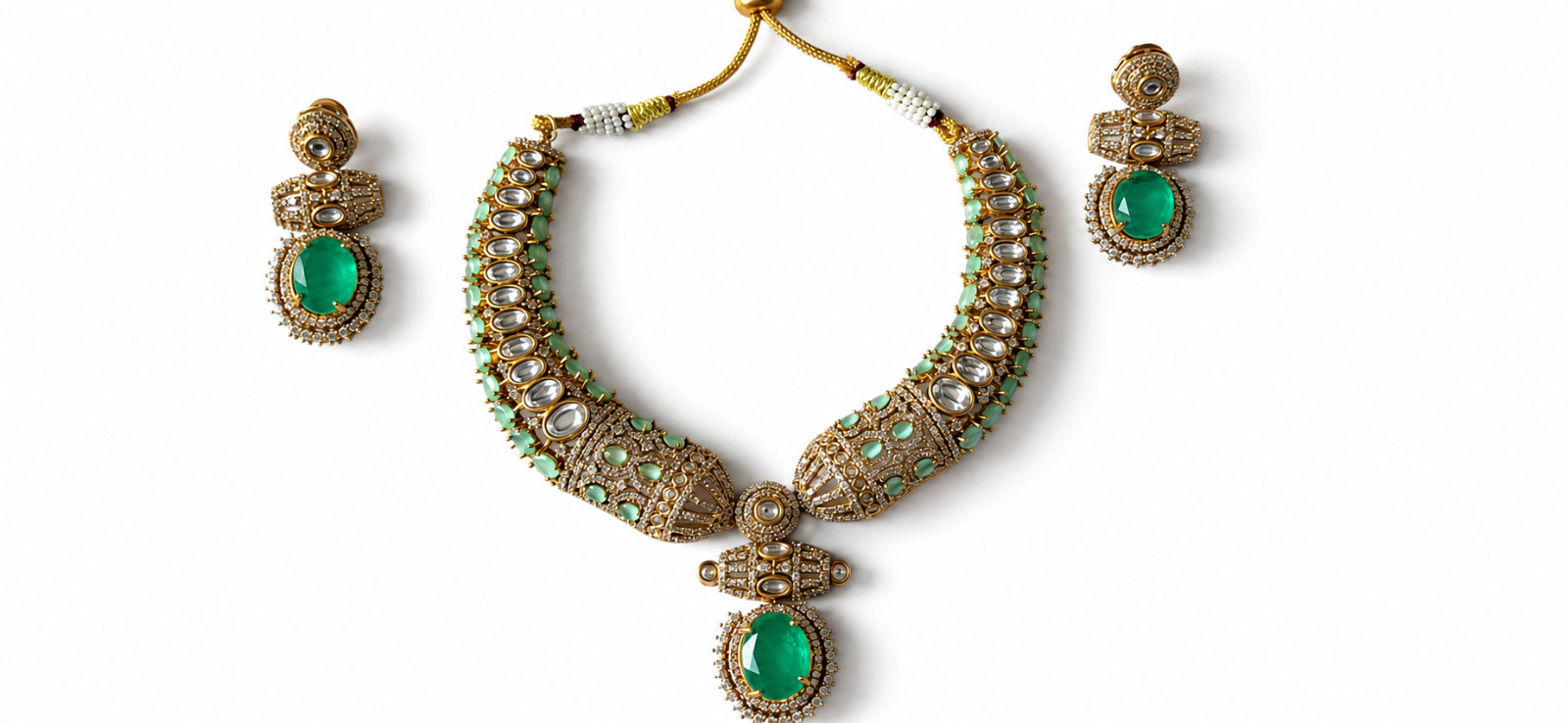 Natural Gemstone Beaded Necklace Handmade brass Gift for Women 106