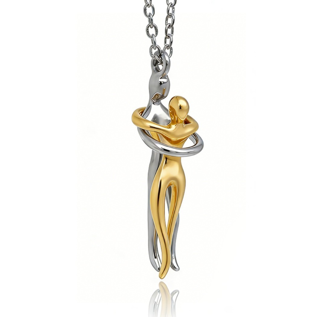 Promise Couple Hug Necklace valentine’s day Hugging Pendant Lovers Jewelry Gift
