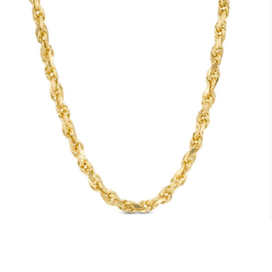 18K Gold Filled Classic Italian 16/18/20/22/24/26/28-32 Inch Rope Chain Necklace