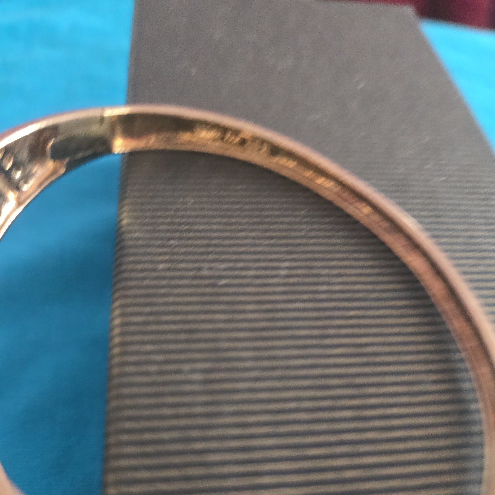 Sterling Silver 925Black Enamel RhinestoneGold Ton Bangle Bracelet Made in China