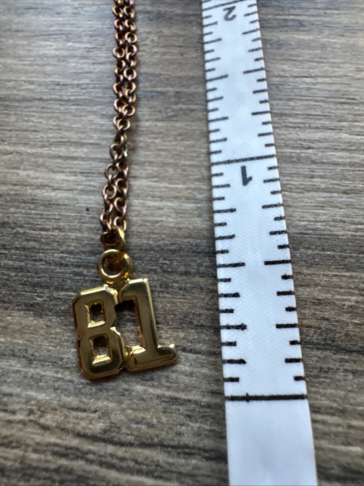 Number Necklace 81 Personalized Gold Initial Chain With Pendant