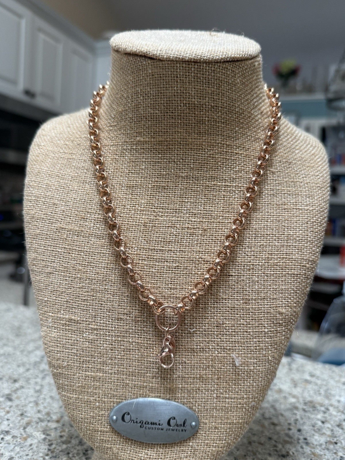 Authentic Origami Owl Thick Rolo in Rose Gold NEW Rare Retired Popular Chain