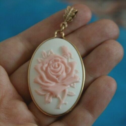 Handcrafted Gothic Victorian Vintage Cameo Necklace Pendant or Brooch Jewelry