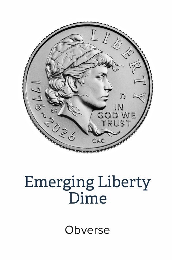 Emerging Liberty Dime Pendant Necklace w/ 925 Sterling Silver Bezel & Chain 18”