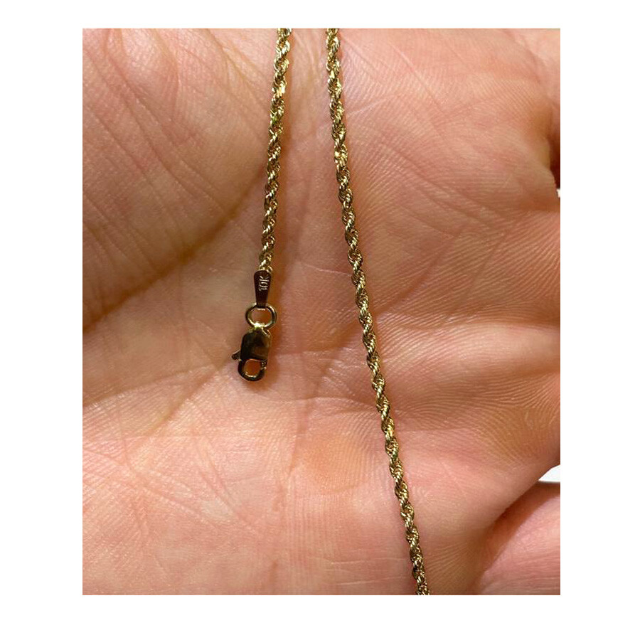 14k Solid Yellow Gold Rope Chain Necklace Bracelet 1mm-10mm Men Women Sz 7″-30″