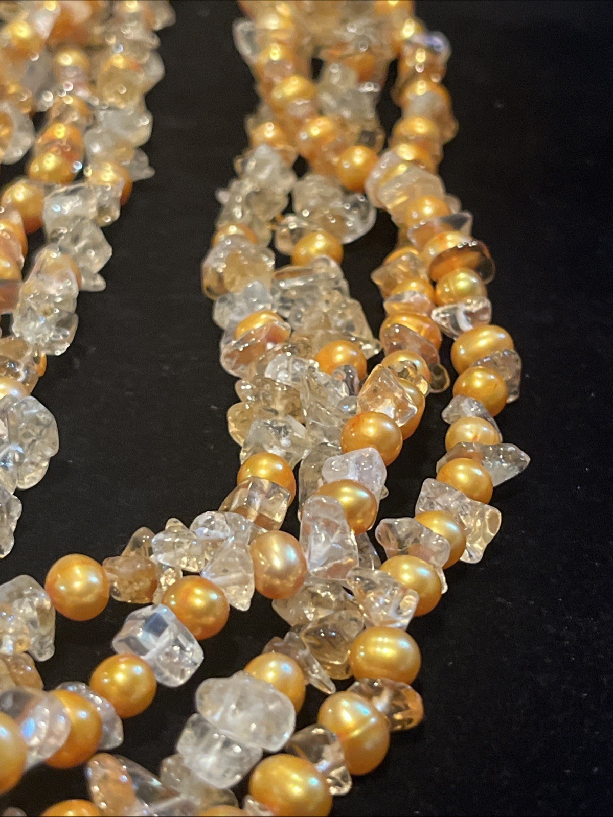 Ross Simons Jewelry Sterling Silver 925 Necklace Baroque Citrine Pearls Quartz