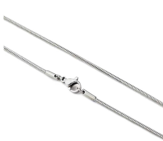 USA Stock Woman Man 1.6mm Stainless Steel Round Snake Chain 20-28”