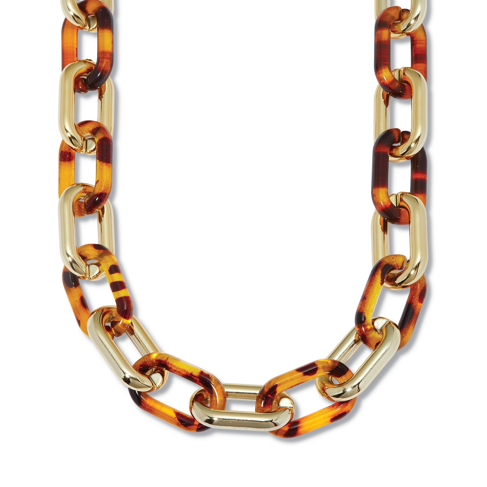 Tortoise Curb Link Necklace 24-inch length plus 3-inch extension