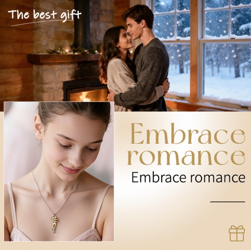 Promise Couple Hug Necklace valentine’s day Hugging Pendant Lovers Jewelry Gift