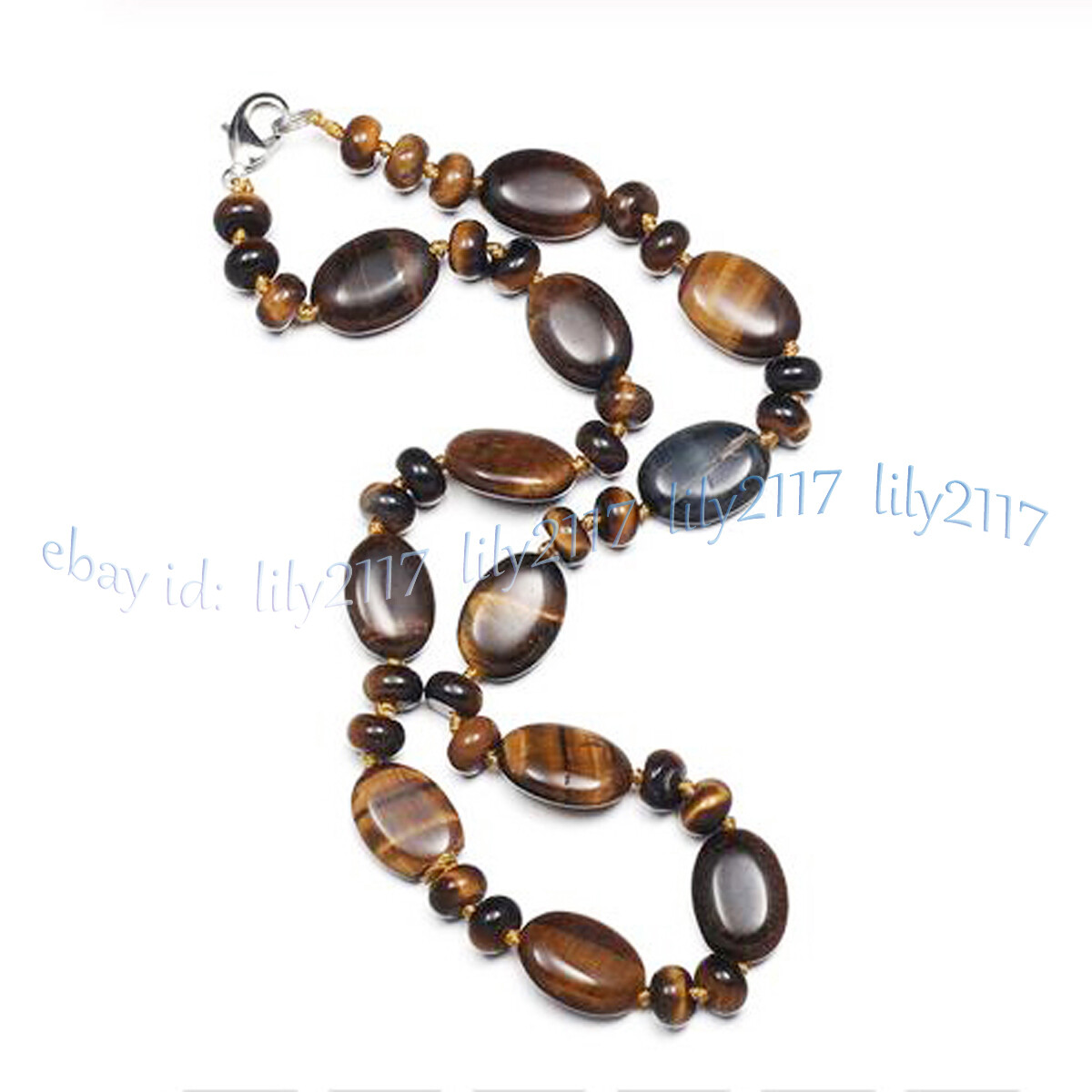 Natural 5x8mm Rondelle 13x18mm Flat Oval Gemstone Beads Necklace 14-36”