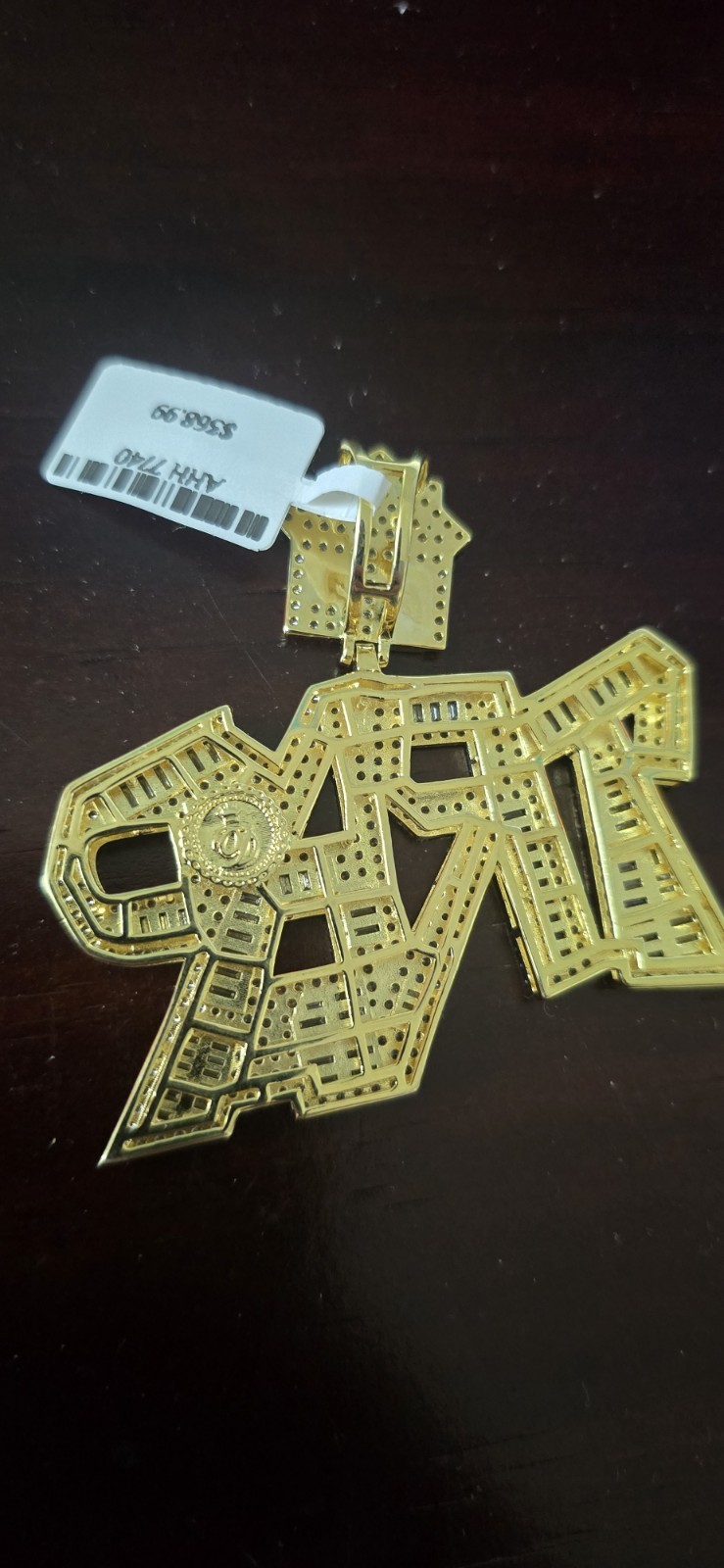 14k Gold Filled TRAP HOUSE Pendant Iced Pavé SIMULATED 5A CZ Baguette Hip Hop