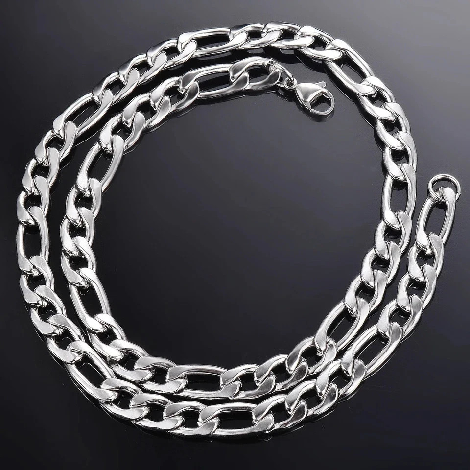 Solid 925 Sterling Silver Curb Chain Necklace Men Women Wedding Engagement Gift