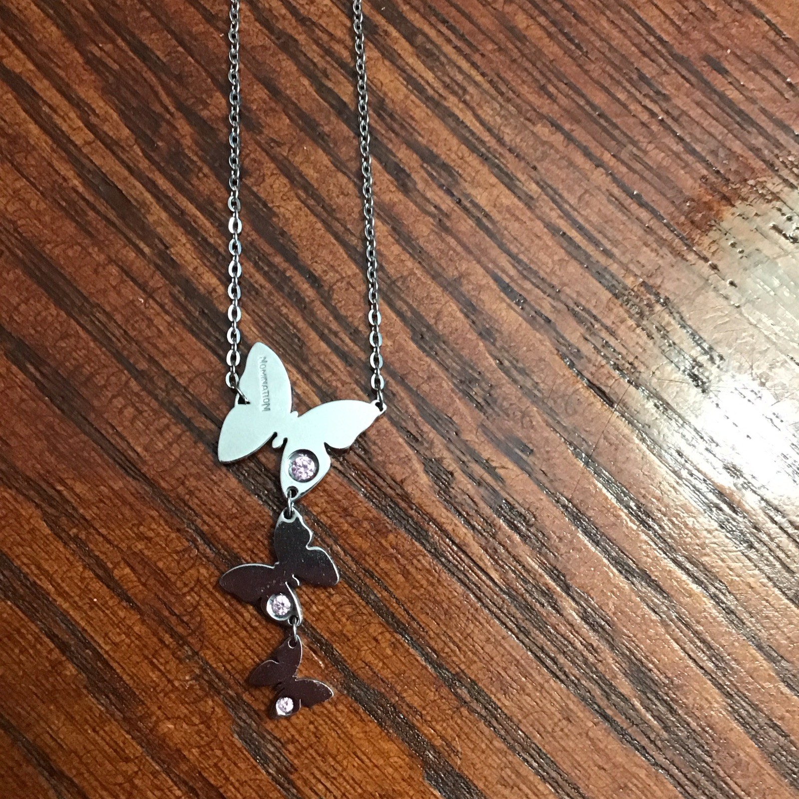 NOMINATION Brand S. Steel Made In Italy Butterfly Necklace