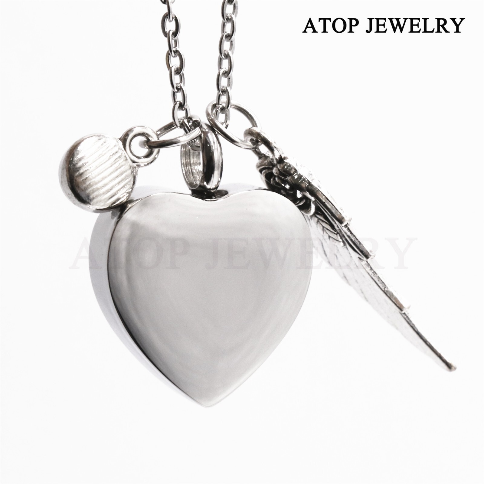 perfume bottle Heart Urn Necklace for Ashes with 12 colors Birthstones Jewelry