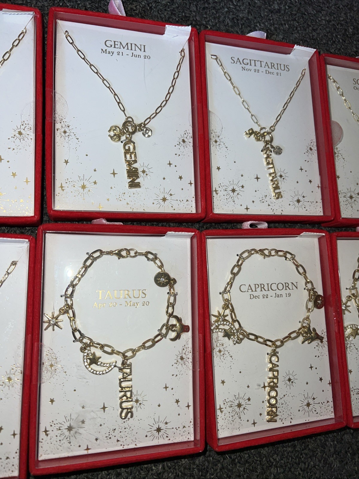 Zodiac ARIES Signs Pendant Jewelry Chain Necklace Bracelets Mixed Lot 10 NIB