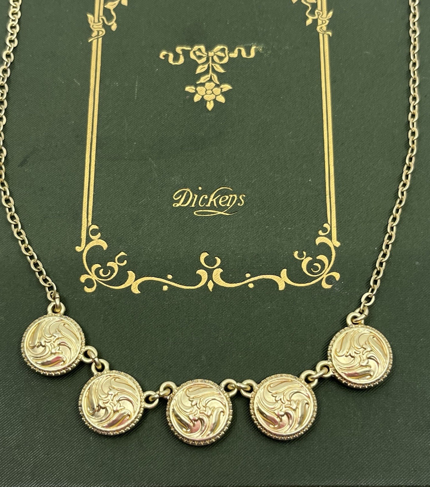 Lucky Brand Art Nouveau Style Coin Necklace
