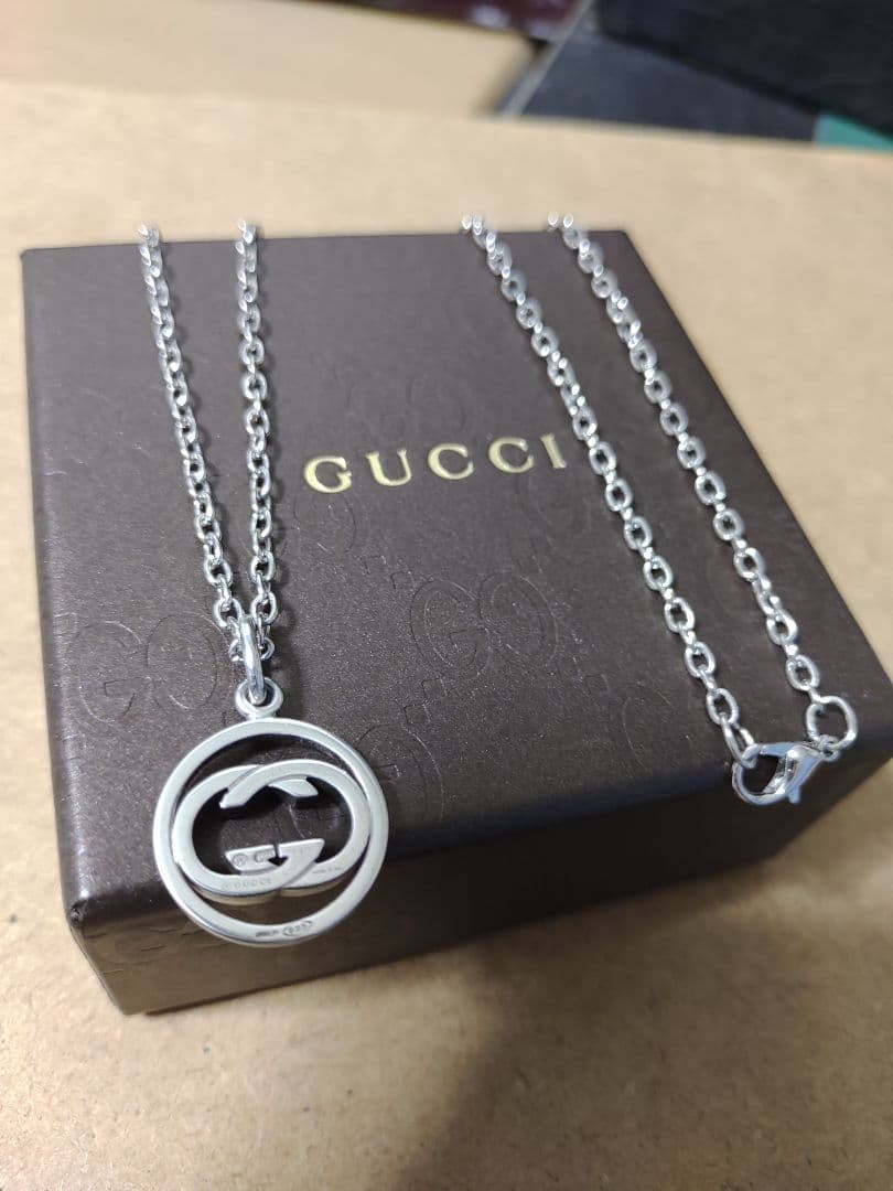 Excellent GUCCI Silver 925 Interlocking Necklace – Luxurious Feel