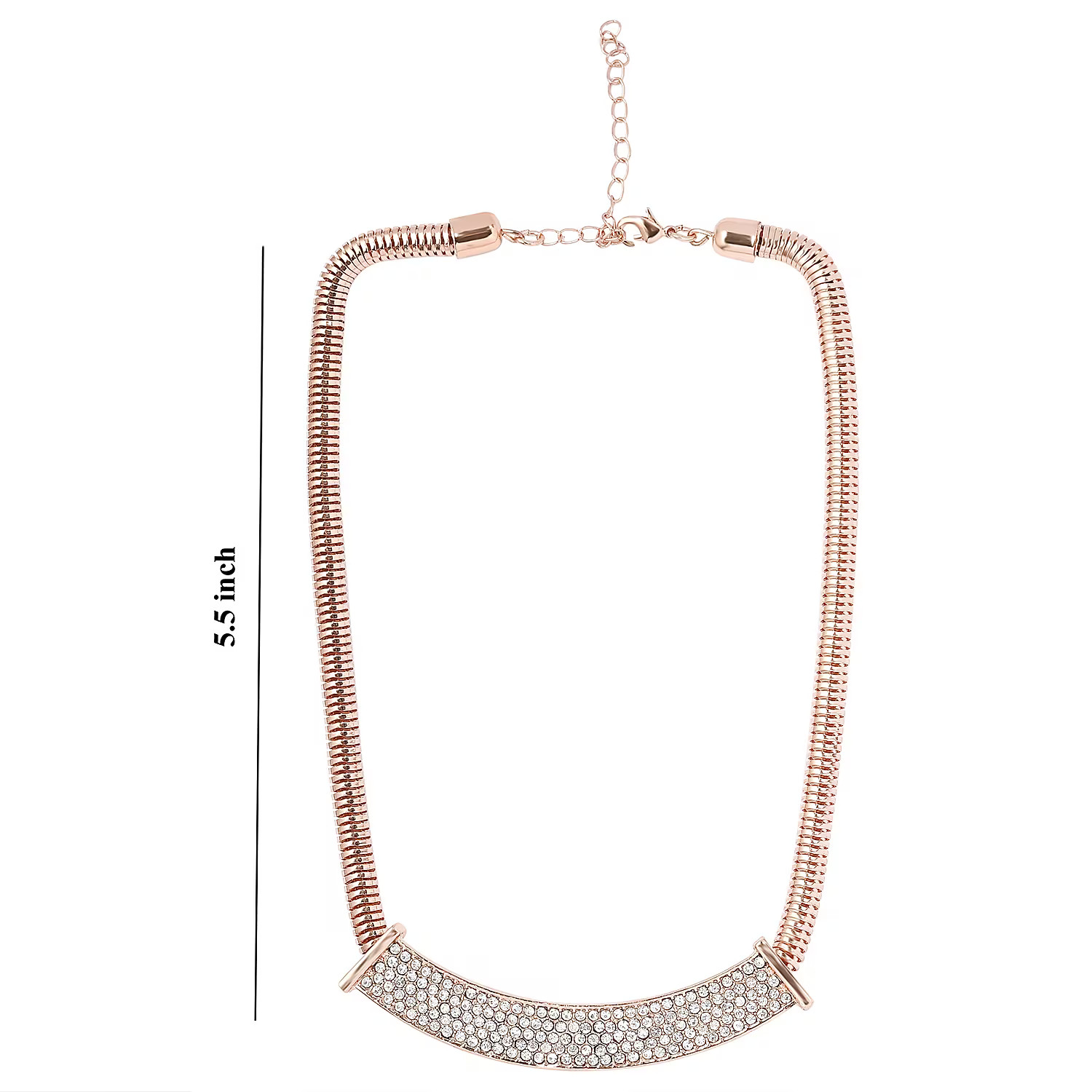 White Glass Statement Necklace Fashion Jewelry Gift for Women Size 17-20″