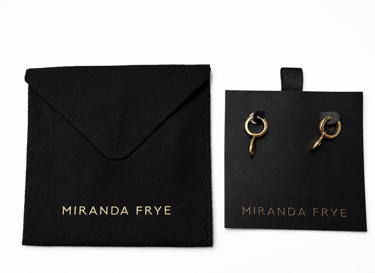 Miranda Frye Gold Hoop Earrings w/ Sunburst Charms Brand New Never Worn
