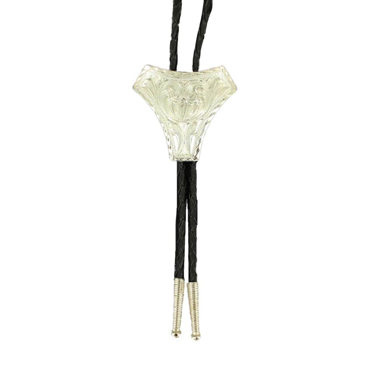 Double S Engraved Triangle Slide Bolo Tie 22150
