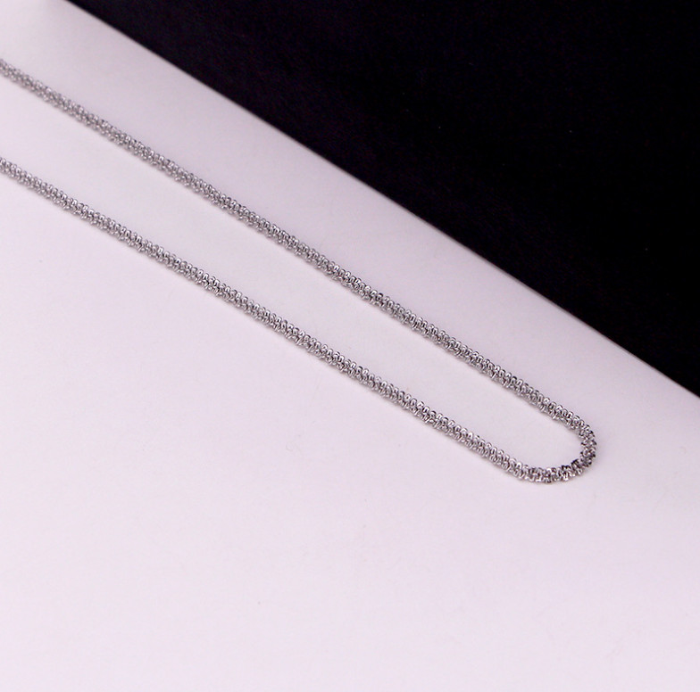 Women Stainless Steel DIAMOND CUT ROPE CHAIN Choker Necklace 15+2″ 3MM PE12
